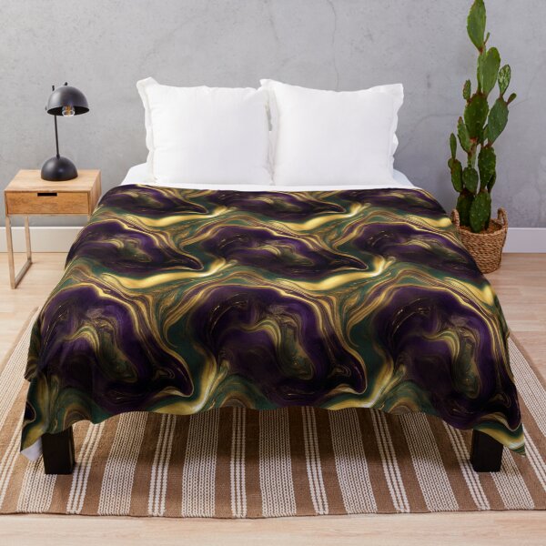 Item preview, Purple, Green and Gold marble pattern, Intricate marbling pattern designed and sold by TreasuryOE.