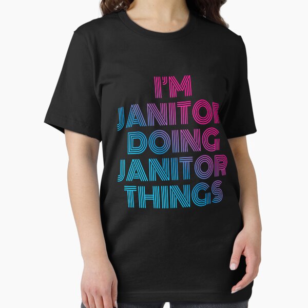 Item preview, I'm Janitor Doing Janitor Things Retro Neon designed and sold by SVPOD.