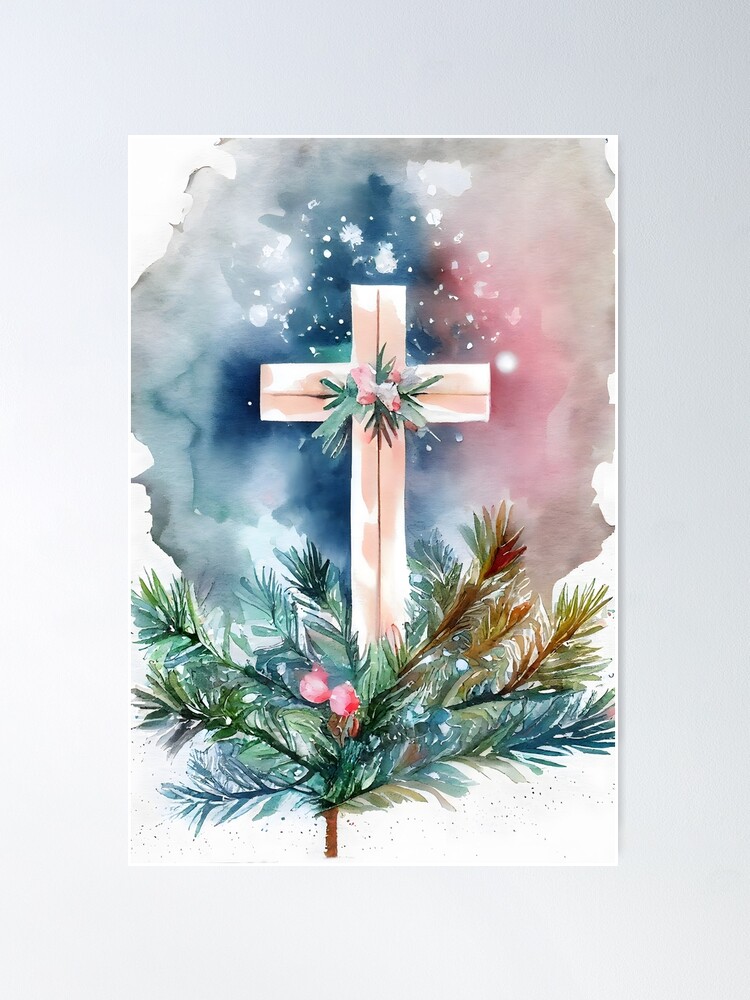 religious christmas watercolors