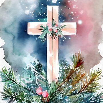 religious christmas watercolors