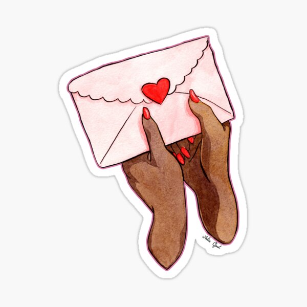 Love Love Love Watercolor Illustration Sticker