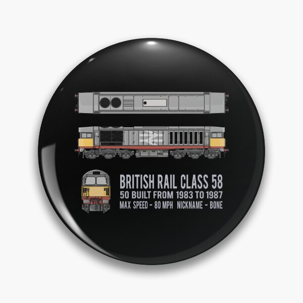 Item preview, British Rail Class 58 Train Bone Locomotive Diagrams Gift designed and sold by Maljonic.