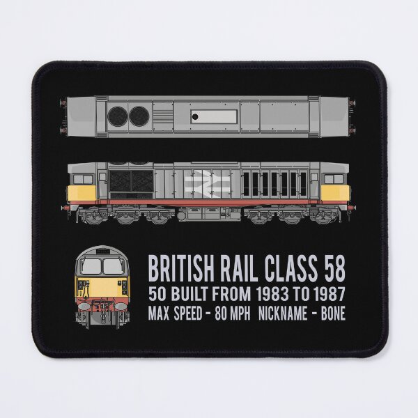 Item preview, British Rail Class 58 Train Bone Locomotive Diagrams Gift designed and sold by Maljonic.