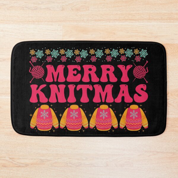 Item preview, Merry knitmas - ugly Christmas design for knitters designed and sold by EvergreenWhimsy.