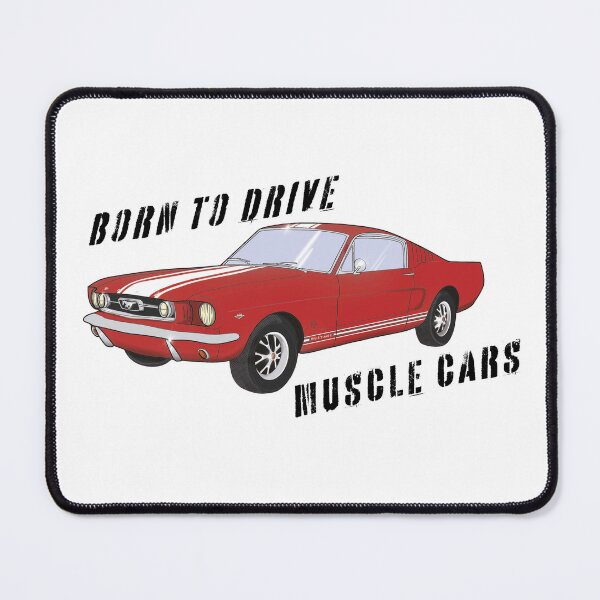 Item preview, Mustang Red Pony Car Muscle Car Fastback designed and sold by UniqueBelleVie.