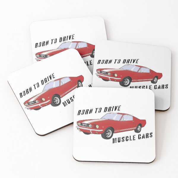 Item preview, Mustang Red Pony Car Muscle Car Fastback designed and sold by UniqueBelleVie.