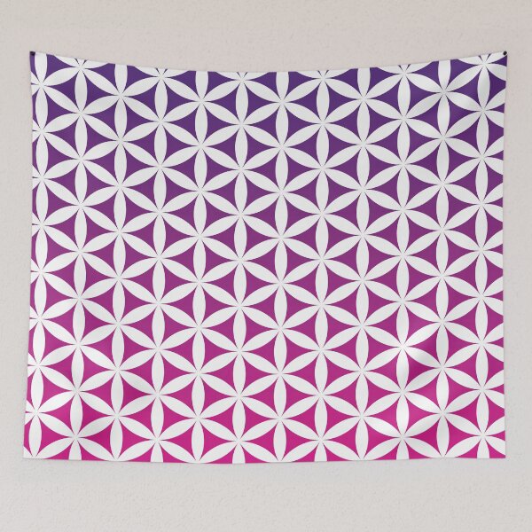 Item preview, Purple n Fuschia Flower of Life Seamless Repeat Pattern designed and sold by ClaudiaFlores.