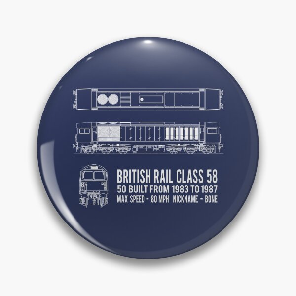 Item preview, British Rail Class 58 Train Bone Locomotive Blueprint Diagrams Gift designed and sold by Maljonic.