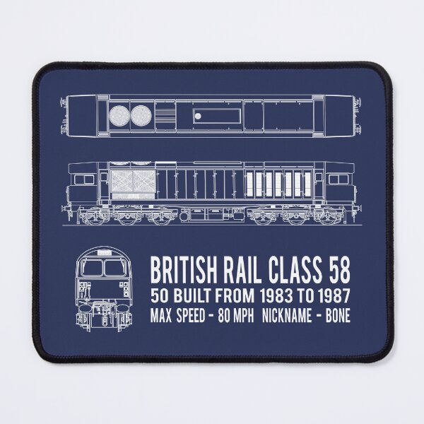 Item preview, British Rail Class 58 Train Bone Locomotive Blueprint Diagrams Gift designed and sold by Maljonic.