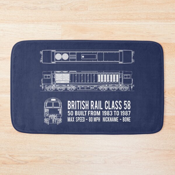 Item preview, British Rail Class 58 Train Bone Locomotive Blueprint Diagrams Gift designed and sold by Maljonic.