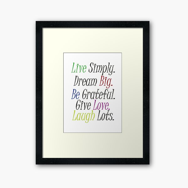 Item preview, Live, Big, Be, Love, Laught designed and sold by Time For You.