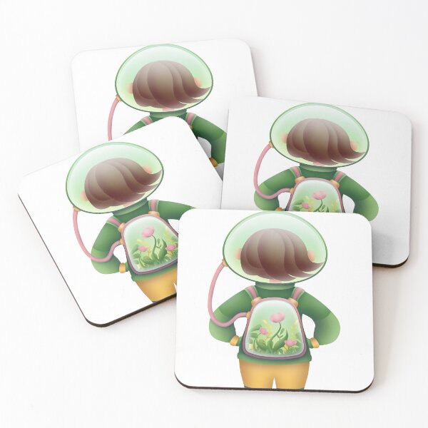 Item preview, Woman in a spacesuit with a backpack of plants breathes fresh air designed and sold by Marharyta Pavliuk.