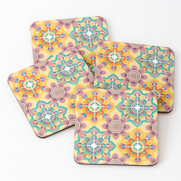 Item preview, Moroccan inspired repeating floral tile pattern in muted colors designed and sold by ditzy-designs.