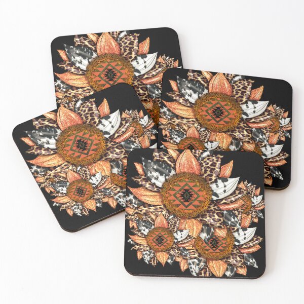 Item preview, Sunflowers With Cowhide And Leopard Design designed and sold by handsoftime2020.