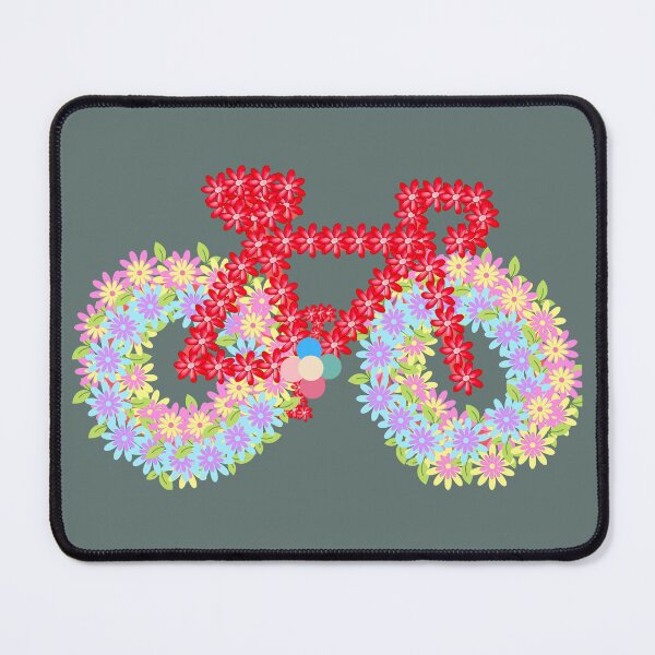 Item preview, Floral bicycle design designed and sold by Passacagliabusra.