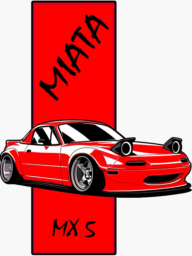 Mazda Miata Mx5 Jdm Car Sticker For Sale By T Jd Redbubble