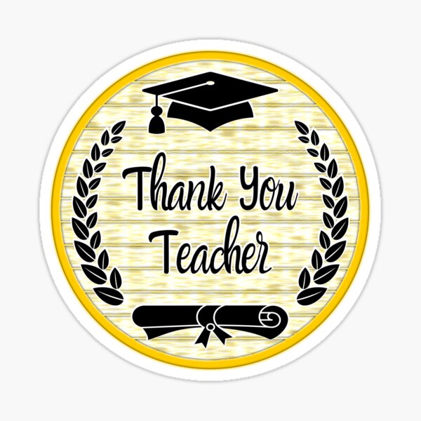 Thank You Teacher Sticker For Sale By Samdzign1 Redbubble 2976