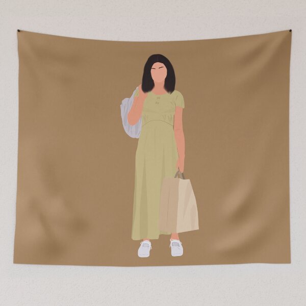 Item preview, Sel in yellow long dress Outfit with grocery bags Fan Art designed and sold by senaeksi.
