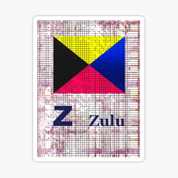 "Nautical flag.Zulu" Sticker for Sale by AlbertoRuiZ Redbubble