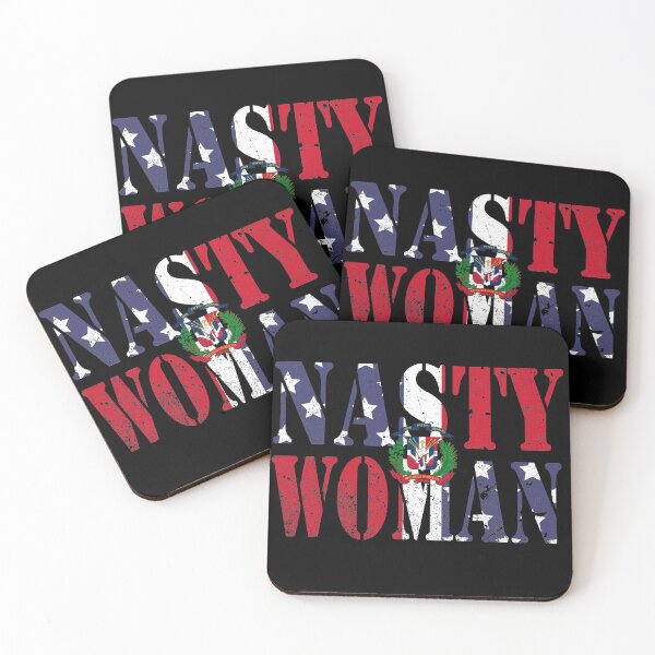 Item preview, Nasty Woman US Dominican Flag Colors designed and sold by Handstand365.