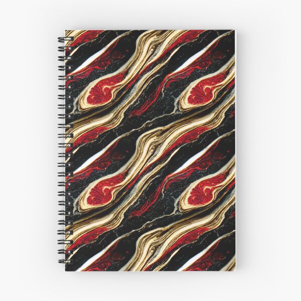 Item preview, Swirly Red, Black and Gold marble pattern, Intricate marbling pattern designed and sold by TreasuryOE.