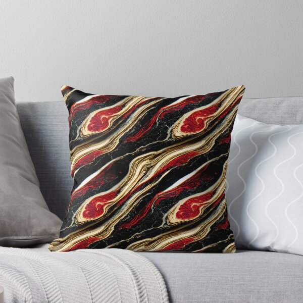 Item preview, Swirly Red, Black and Gold marble pattern, Intricate marbling pattern designed and sold by TreasuryOE.