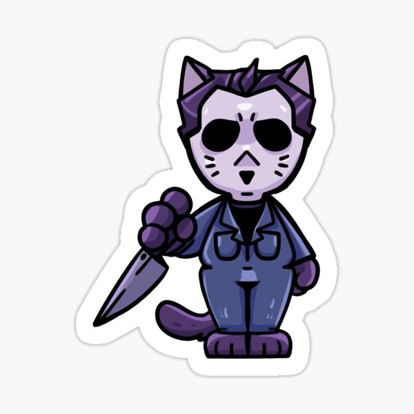 Michael Myers Kitty Sticker
