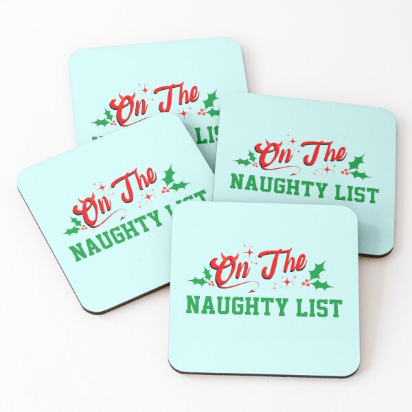 Item preview, On the naughty list retro Christmas vintage designs designed and sold by ArtfulGiftShop.