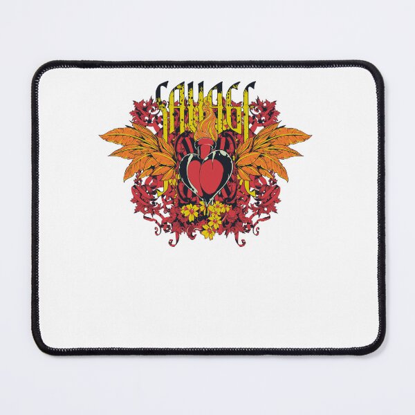 Item preview, flaming heart with wings flourish designed and sold by TADYSHOP.