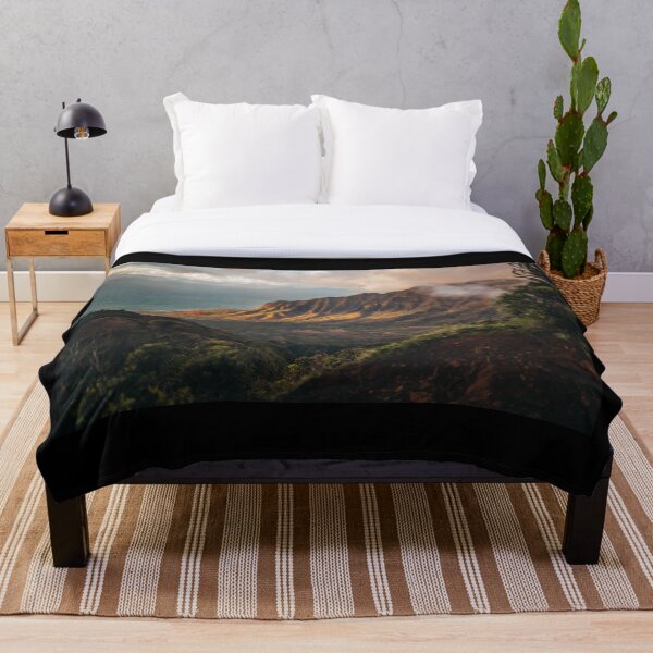 Item preview, Aerial View of Cliffs, Forest and Ocean in Kapaʻa, Hawaii - Tropical Landscape Photos designed and sold by Ellodee.