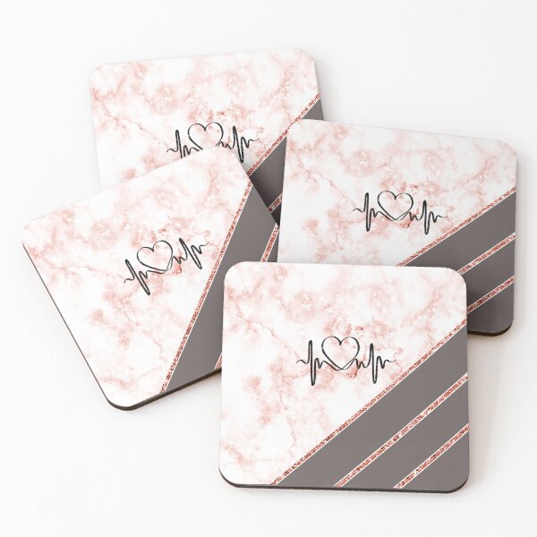 Item preview, Pink Marble Heartbeat Pattern Glitter Wallpaper designed and sold by Jolly-Yosei.