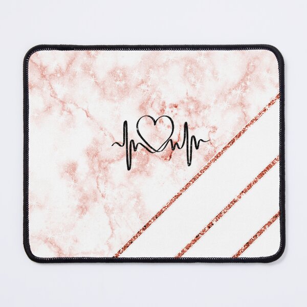 Item preview, Pink Marble Heartbeat Pattern Glitter Wallpaper designed and sold by Jolly-Yosei.
