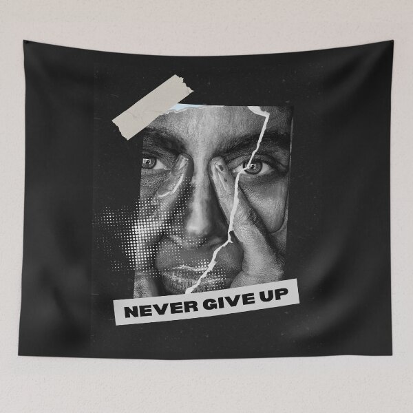 Item preview, Motivational poster never give up designed and sold by AEROSPACE-IND.