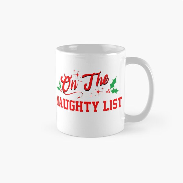Item preview, On the naughty list retro Christmas vintage designs designed and sold by ArtfulGiftShop.