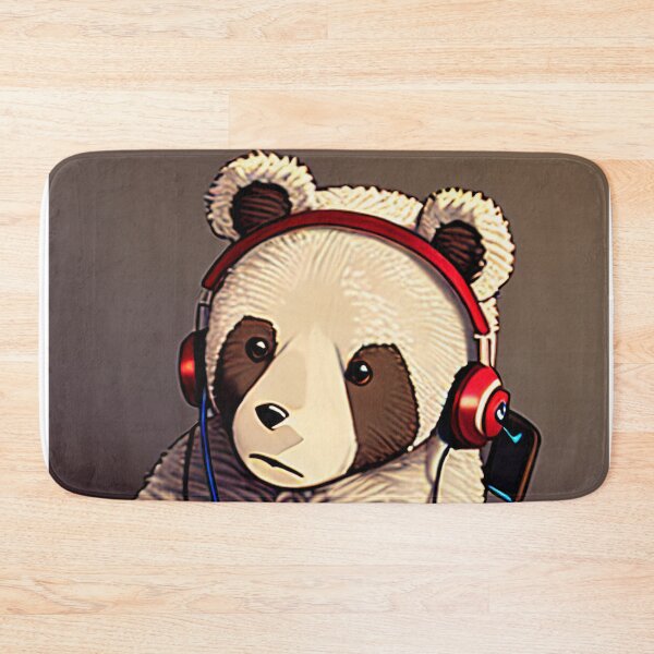 Item preview, Vintage Bear Wearing Headphones designed and sold by BAYFAIRE.