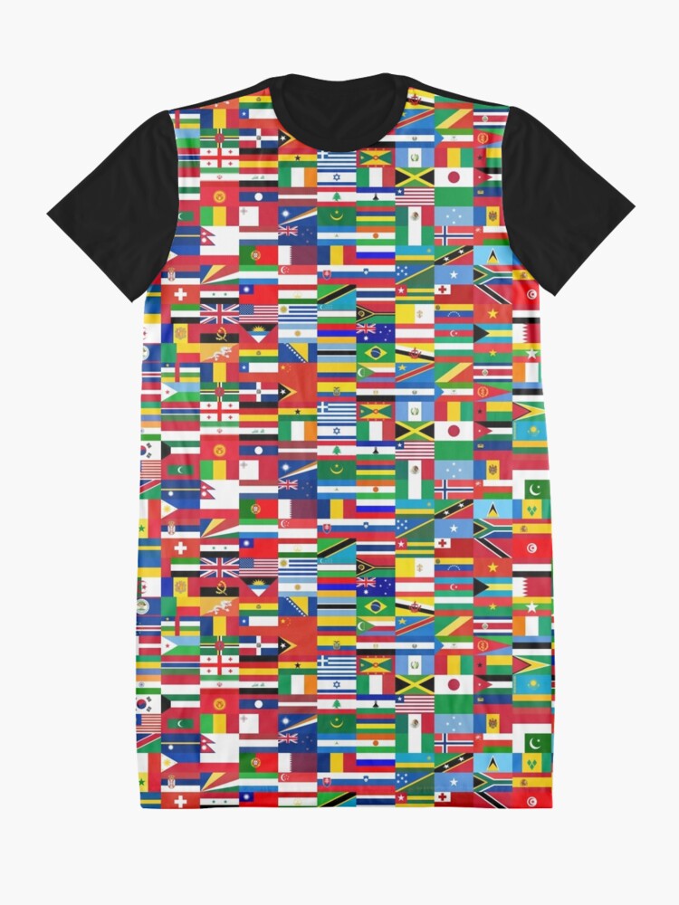 Alternate view of FLAG ME-WORLD FLAGS Graphic T-Shirt Dress