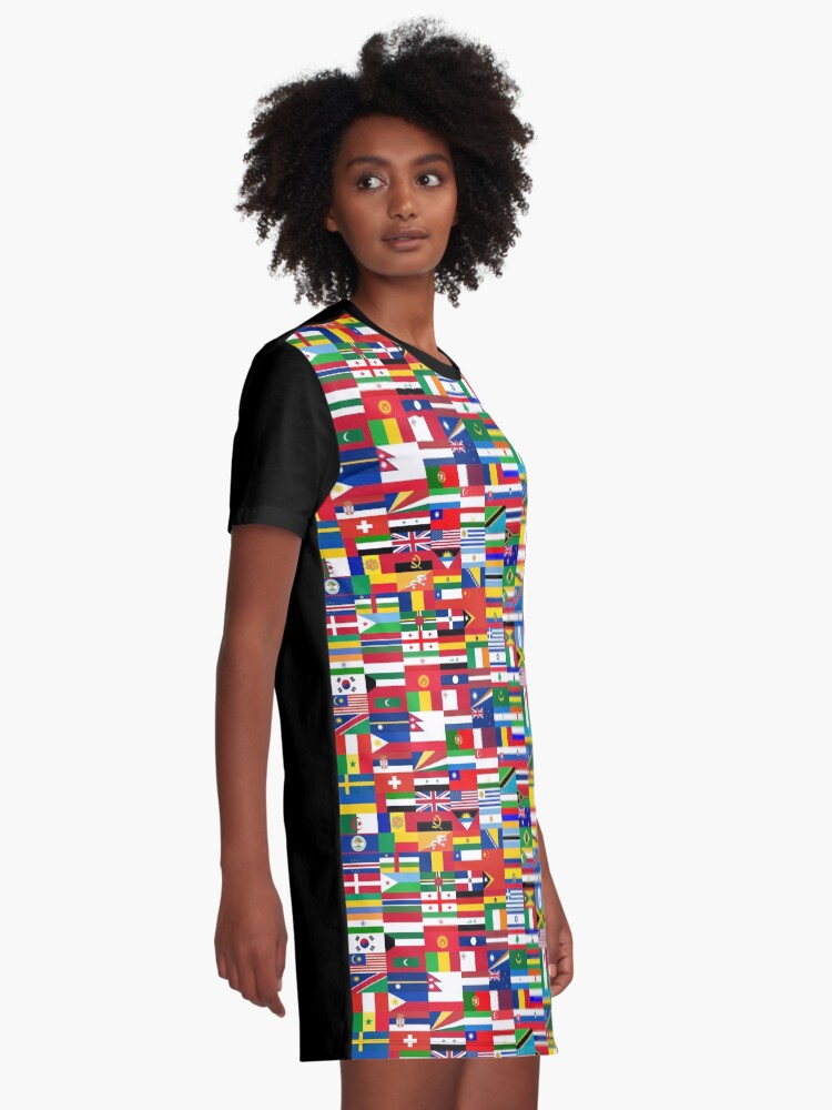 Alternate view of FLAG ME-WORLD FLAGS Graphic T-Shirt Dress