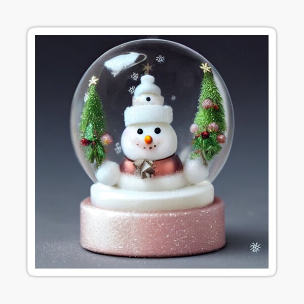 Item preview, A cute snow globe with a snowman designed and sold by art8085.