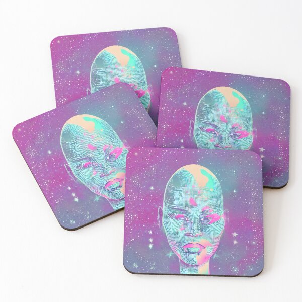 Item preview, Vivid Color Floating Head Femme Black Woman  designed and sold by HellaHighMagic.