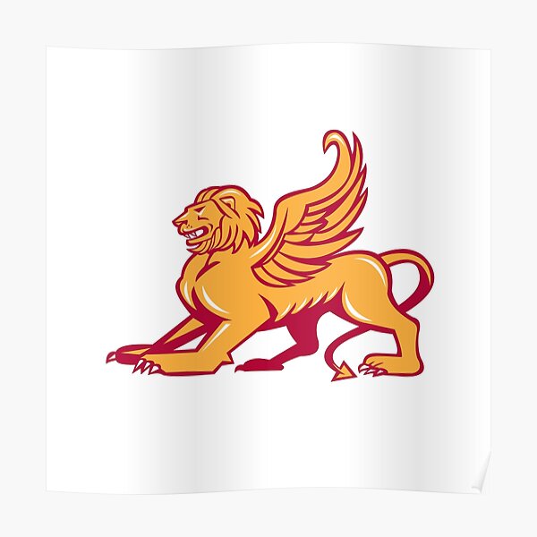 Winged Lion Posters Redbubble