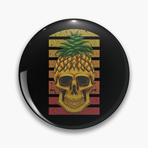 Item preview, Retro Sunset, Pineapple Skull, Anatomy of a Pineapple  designed and sold by MamaSweetea.