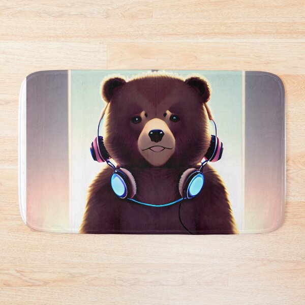 Item preview, Gamer Bear Wearing Headphones designed and sold by BAYFAIRE.
