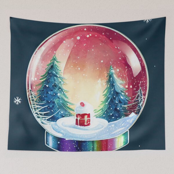 Item preview, A cute snow globe in watercolors designed and sold by art8085.