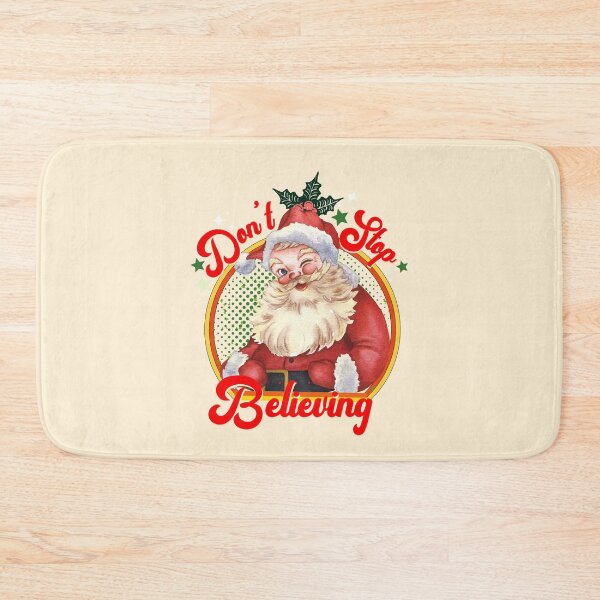 Item preview, Don’t stop believing  retro Christmas vintage designs designed and sold by ArtfulGiftShop.