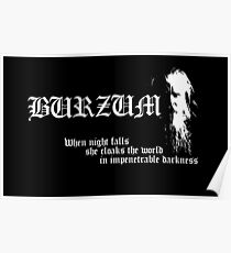 Burzum - When night falls (for dark colours) Poster