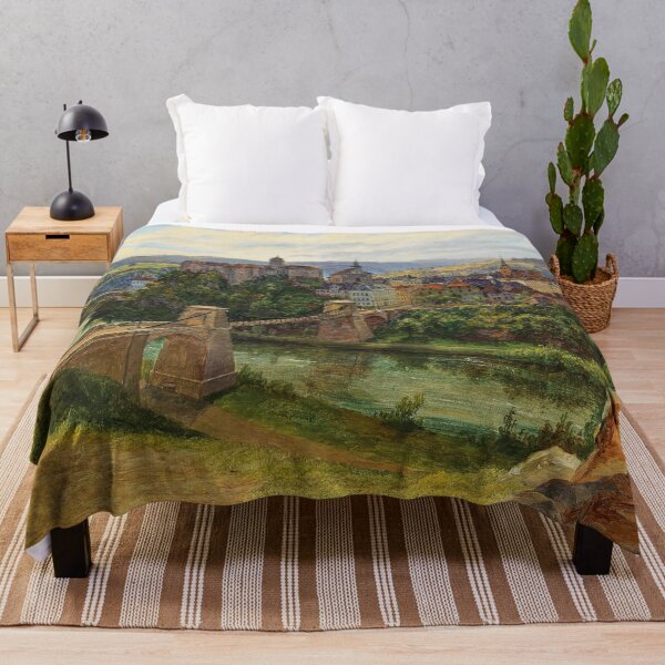 Item preview, A View of the Town of Loket in the Czech Republic | Anton Schiffer | 1841 Landscape Art designed and sold by CJET.