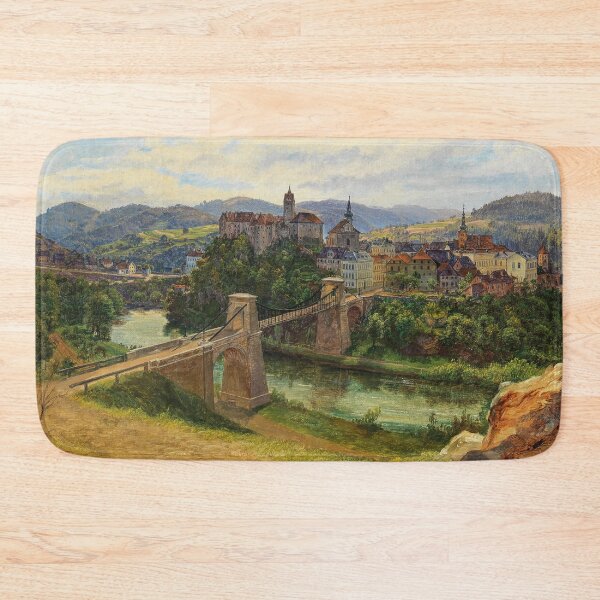 Item preview, A View of the Town of Loket in the Czech Republic | Anton Schiffer | 1841 Landscape Art designed and sold by CJET.