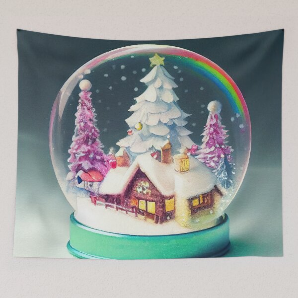 Item preview, A cute snow globe in watercolors designed and sold by art8085.