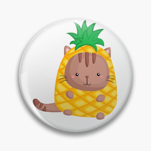 Item preview, Cute Pineapple Cat, Anatomy of a pineapple designed and sold by MamaSweetea.