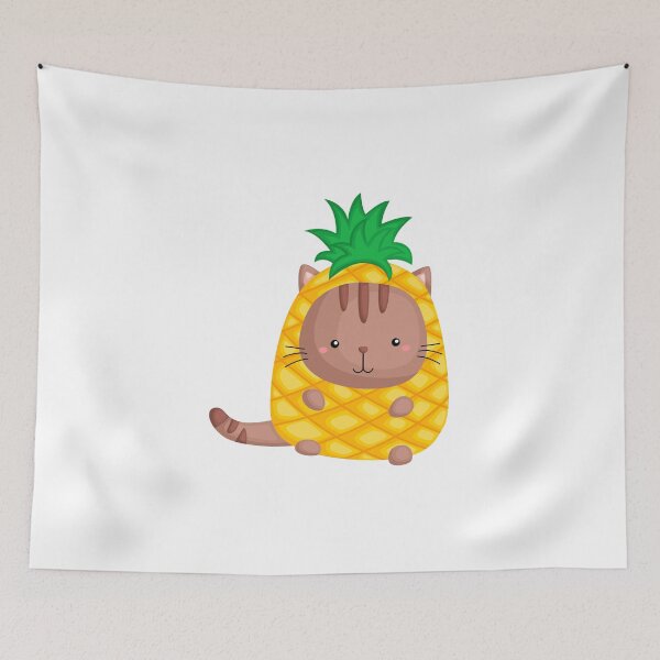 Item preview, Cute Pineapple Cat, Anatomy of a pineapple designed and sold by MamaSweetea.